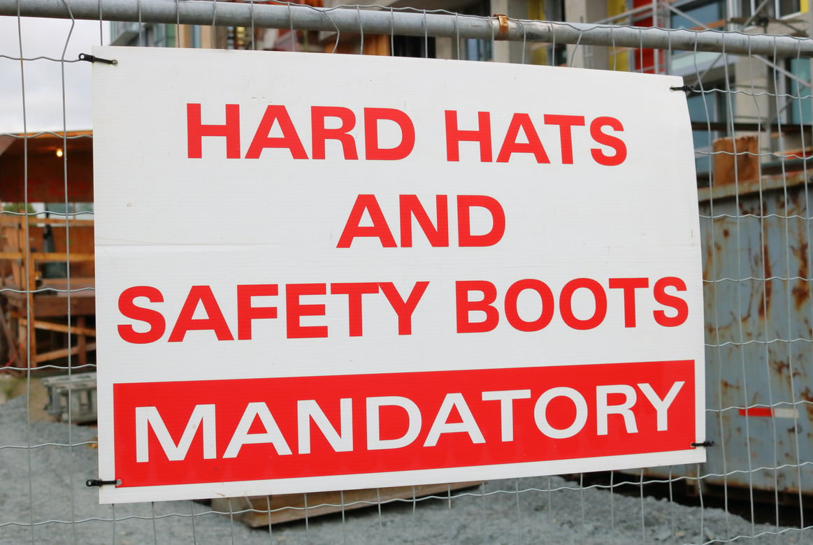 Hard Hats and Safety Boots Mandatory Sign